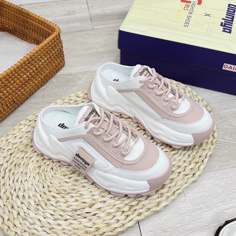 Sục thể thao nữ đế độn cao cấp, cá tính - Giày sục HÌNH LÁ 3 màu cực hot