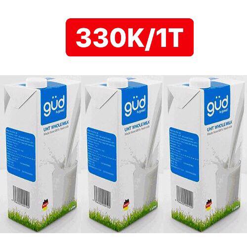 [SenXanh Emart] Thùng 12 Hộp Sữa Tươi 1L GUD - Sữa Ba Lan Nhập Khẩu