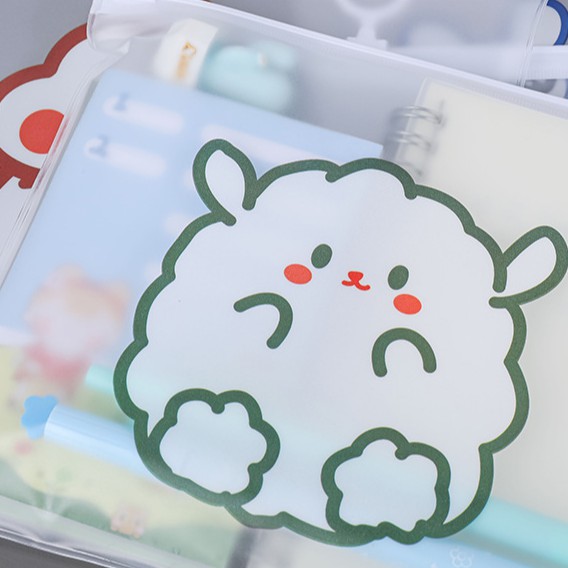 Túi đựng hồ sơ trong suốt đa năng in họa tiết hoạt hình dễ thương đơn giản có khóa kéo cho nữ sinh | BigBuy360 - bigbuy360.vn