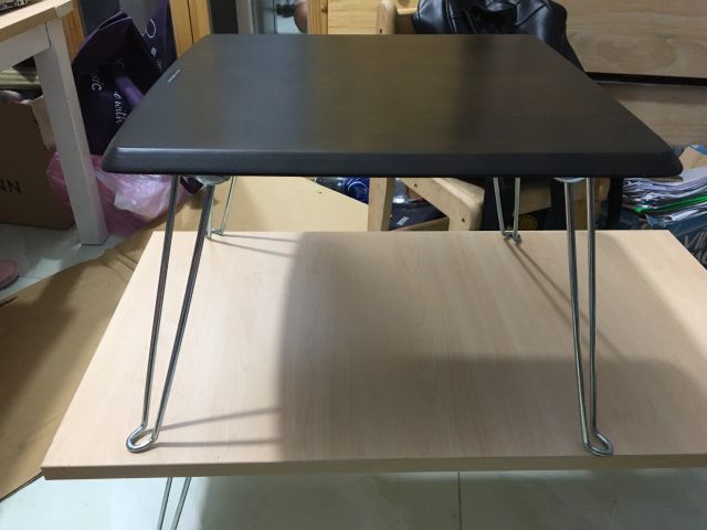 Bàn xếp gọn mini 40cmx37cmx30cm gỗ cao cấp, chân sắt | BigBuy360 - bigbuy360.vn