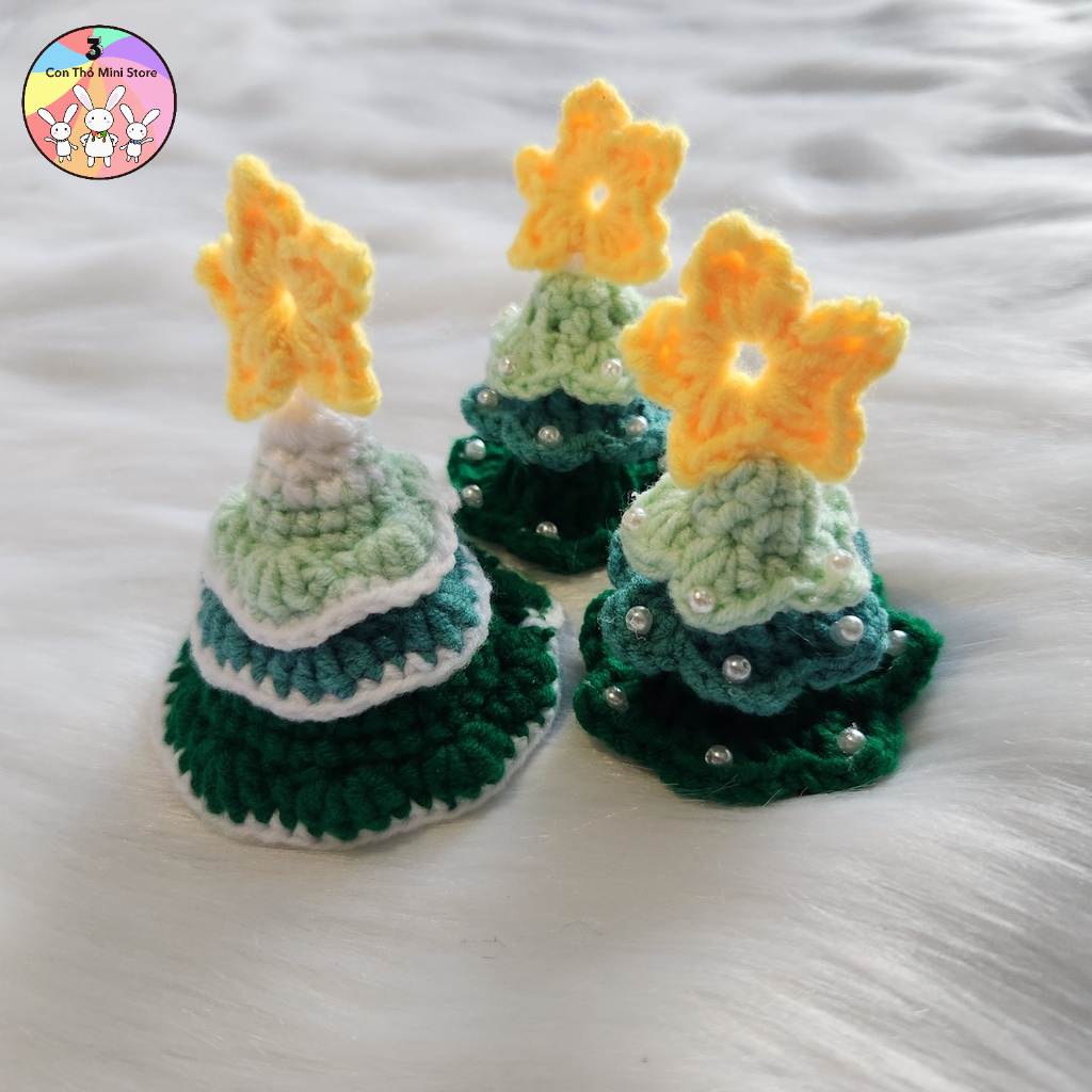 Móc khóa noel cây thông mini dễ thương