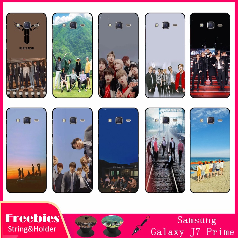 Ốp Điện Thoại Hình BTS Có Dây Đeo Đệm Khí Cho Samsung Galaxy J7 Prime/ON7 2016/G6100