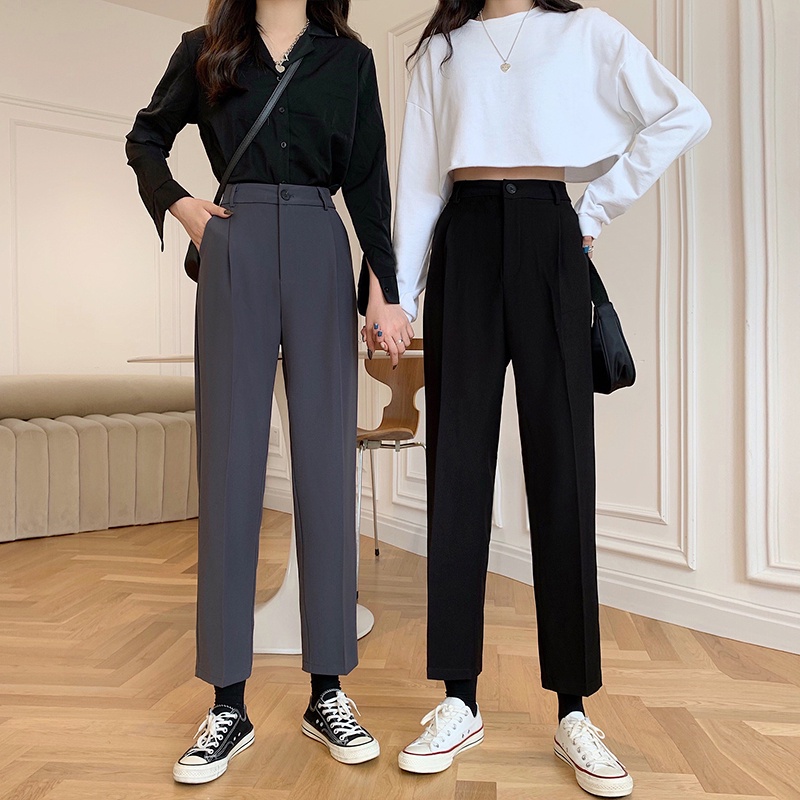 Quần dài nữ SUXI cạp cao thanh lịch thời trang mùa thu