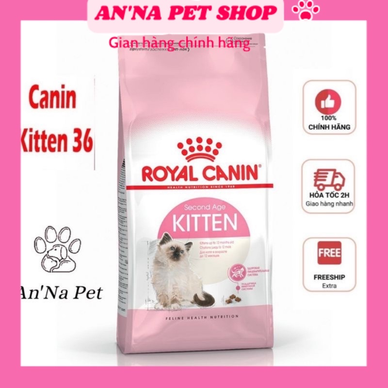Thức ăn hạt cho mèo con, Hạt cho mèo con Royal Canin Kitten 36, Hạt mèo cao cấp từ Pháp, hạt khô cho mèo con - AnNa.Pet