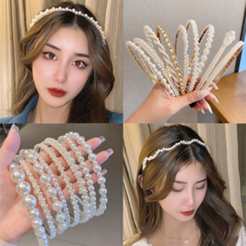 Cài tóc đính ngọc trai nhân tạo màu trắng thời trang thích hợp cho nữ