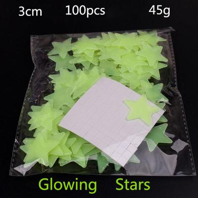 Bộ 50 miếng dán hình ngôi sao 3D dạ quang trang trí phòng ngủ cho bé