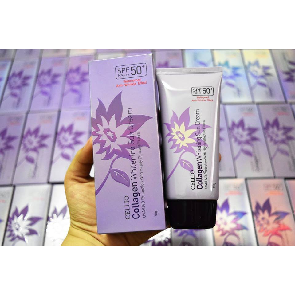 Kem chống nắng Cellio Collagen Whitening Sun Cream SPF50 PA+++.