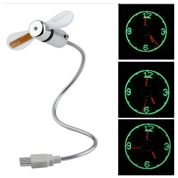 Quạt đèn led 3D đồng hồ chạy thời gian thực