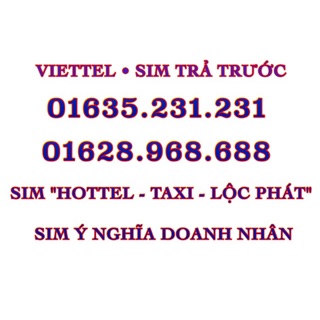 VIETTEL SIM ĐẸP - SIM TAXI - SIM LỘC PHÁT