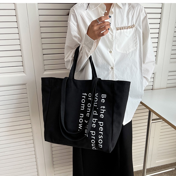 Túi tote IELGY vải canvas sức chứa lớn thời trang nhiều màu sắc cho nữ