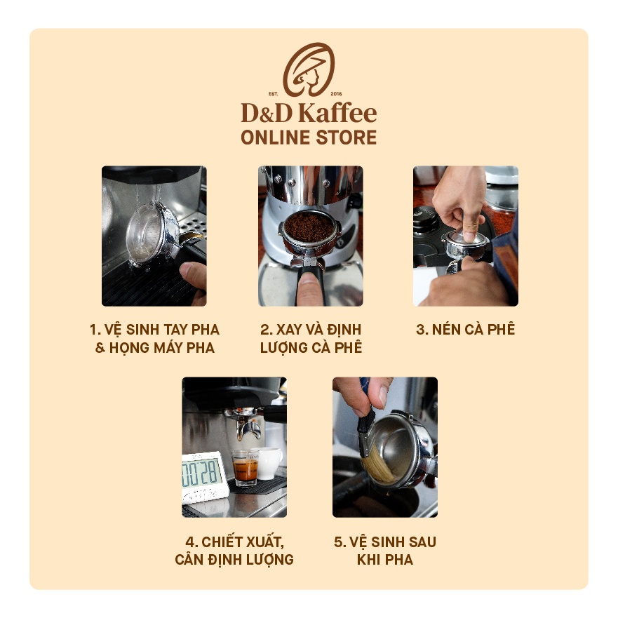 Cà phê Arabica Blend Gói 500gr, Cà phê nguyên chất 100% rang mộc - D&D Kaffee