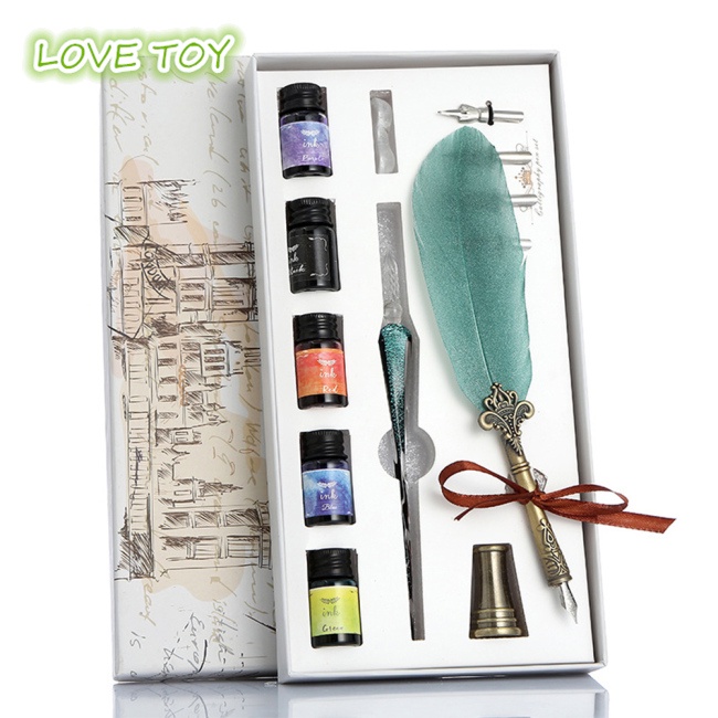 Set Bút Chấm Lông Vũ Thủy Tinh Pha Lê Nkodok