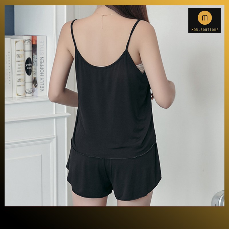 Bộ Ngủ Mặc Nhà Hai Dây Trẻ Trung Chất Cotton Thoáng Mát Mùa Hè B4 | BigBuy360 - bigbuy360.vn