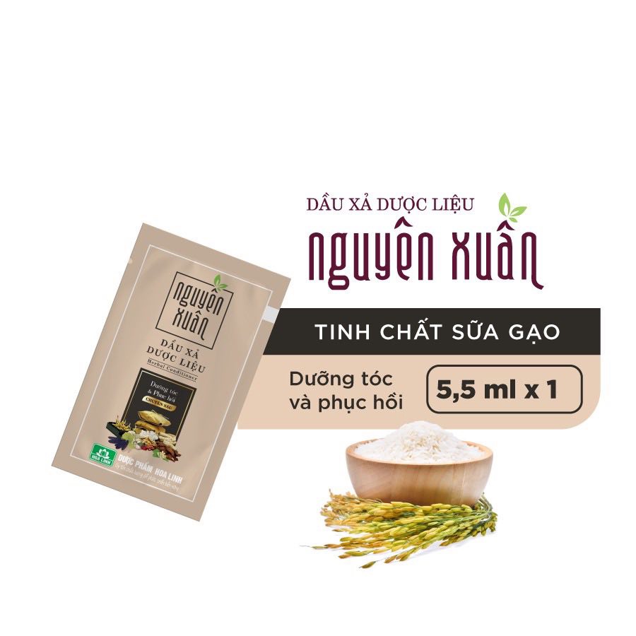 Dầu gội &amp; xả dược liệu Nguyên Xuân dạng gói các loại cho tóc thường, tóc hư tổn, tóc gàu, tóc bết