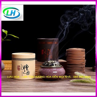 Nhang trầm hương [HƯƠNG TRẦM THÁI], nhang cao cấp 50 đĩa thời gian cháy 4 giờ đựng trong hộp giấy kín - Hương thơm ngát