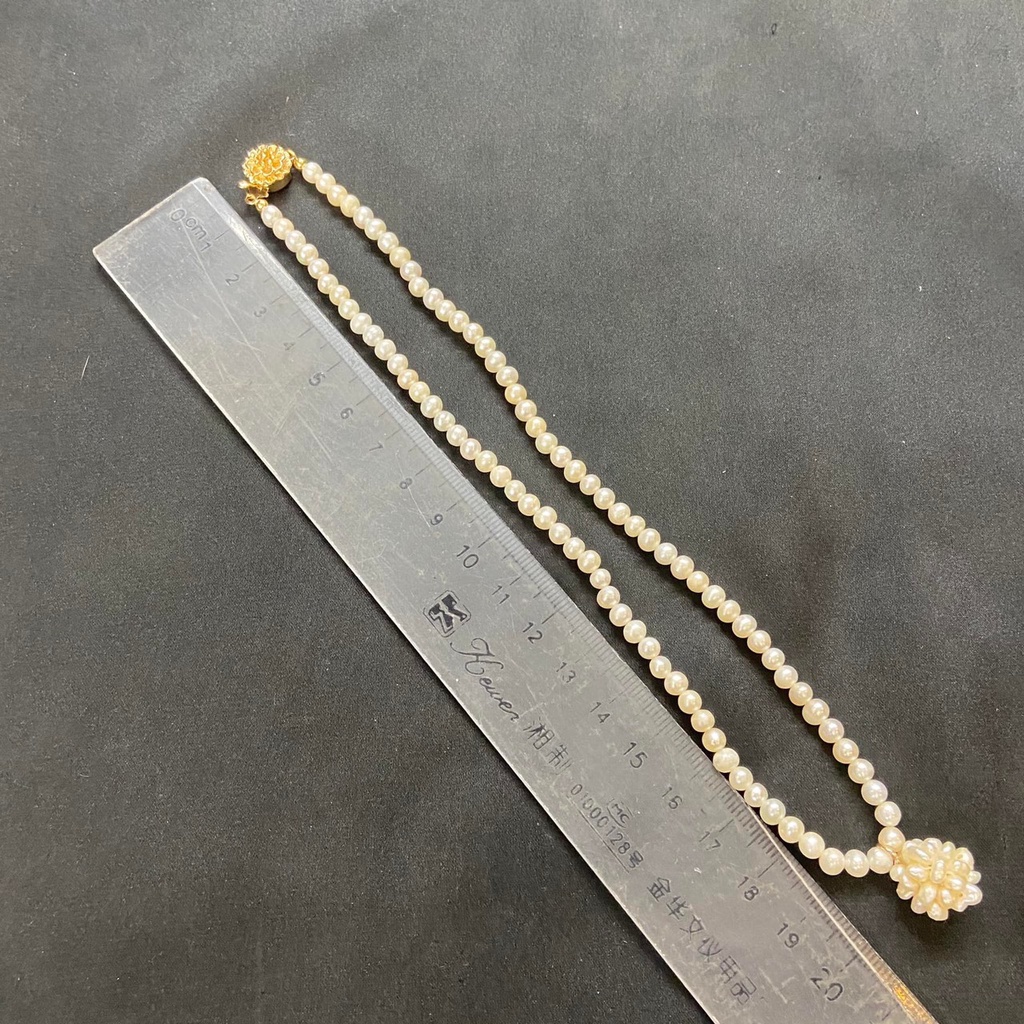 Vòng cổ NT nước ngọt đính charm NT kết chùm