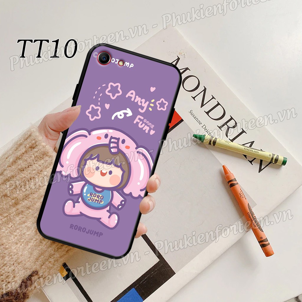 Ốp lưng Oppo F1s - Oppo F3 - F3 Plus in hình Roro Jump tóc ngang vai dễ thương, siêu đẹp.