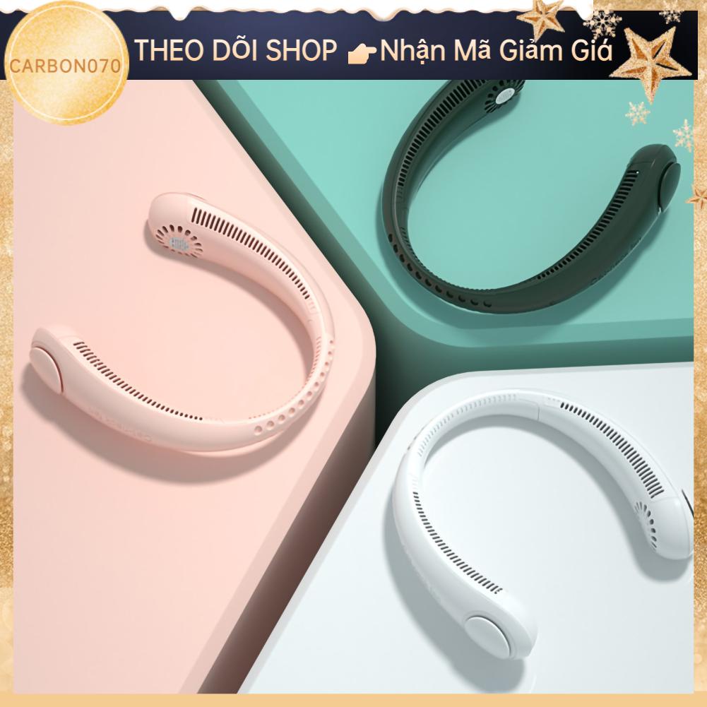 Carbon070 Quạt cổ USB di động Siêu êm Thiết kế quạt không cánh có thể điều chỉnh với gió mạnh cho thời tiết nóng bức mùa hè