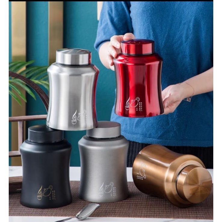 Hộp lọ đựng chè, trà thảo mộc inox cao cấp hàng nhập khẩu