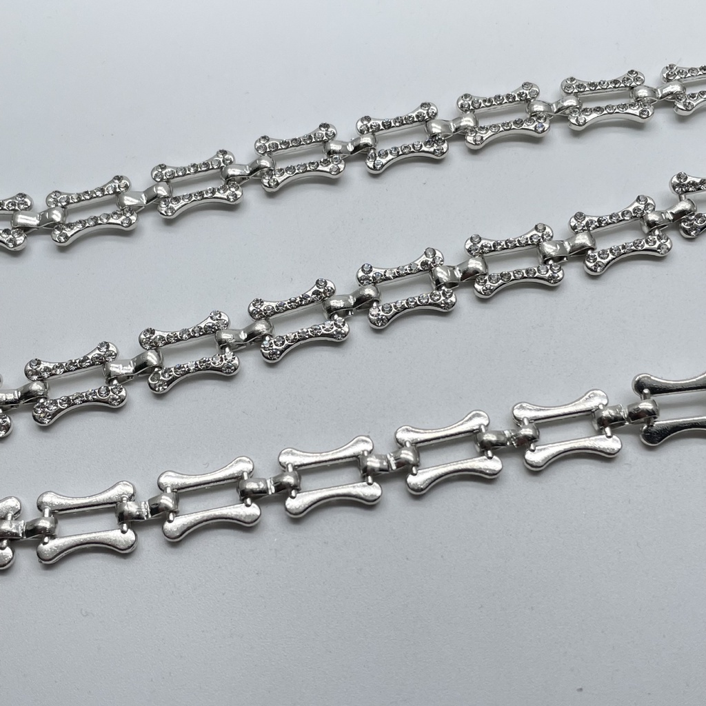 2109661     Dây Xích Hợp Kim Đính Đá Trang Trí Túi Xách Phong Cách Âu Mỹ