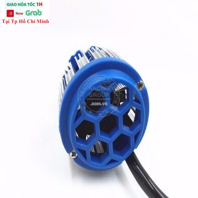 Đèn Pha Led Xe Máy Turbo Đèn Led 6 Tim 40W Siêu Sáng Chân H4
