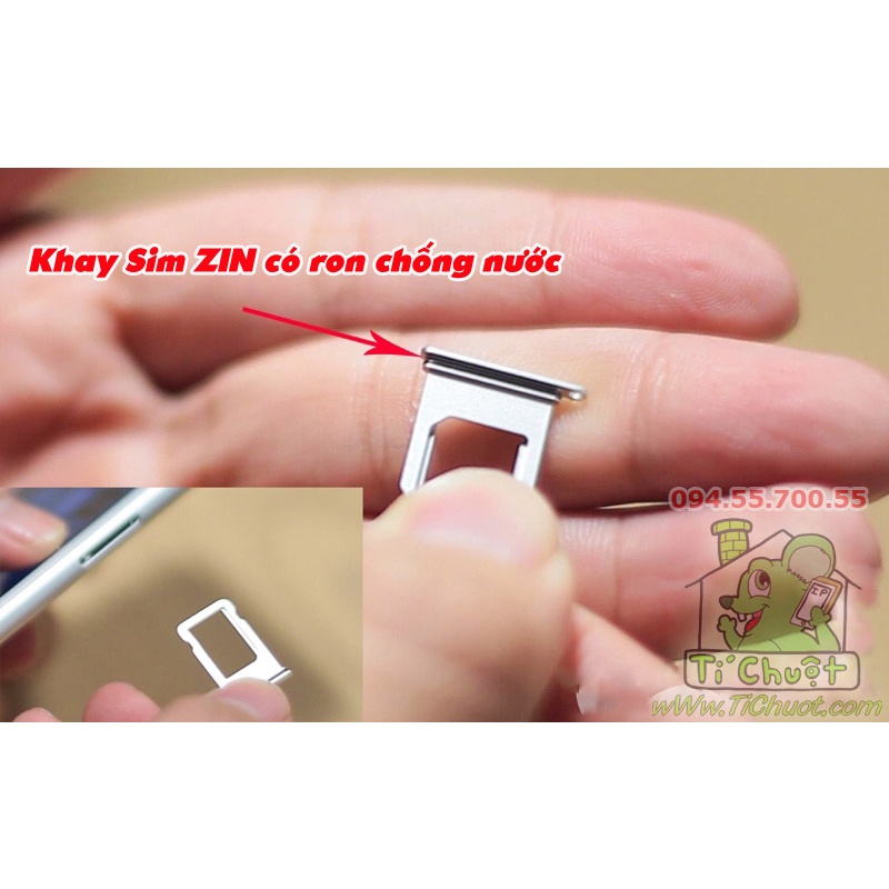 Khay sim iPhone 7 PLUS ZIN Bằng Thép Có Ron Chống Nước