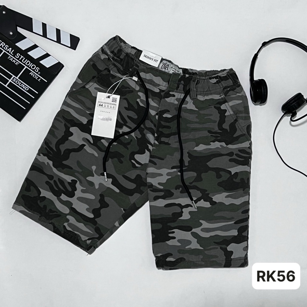 Quần short kaki nam kiểu lính rằn ri,quần đùi lưng thun với 3 màu cơ bản MC76