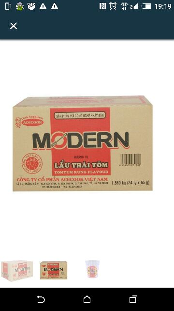 [Mã GROSALEHOT giảm 8% đơn 250K] [hsd T8.2021] Thùng 24 Ly Mì Modern Lẩu Thái Tôm | BigBuy360 - bigbuy360.vn