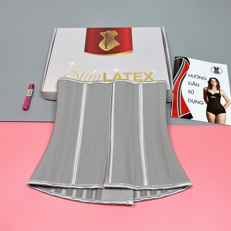 [ Màu Ghi] Đai nịt bụng slim latex - Latex chuẩn châu âu