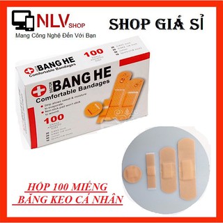 Hộp 100 Miếng Băng Keo Cá Nhân - Tiện Dụng