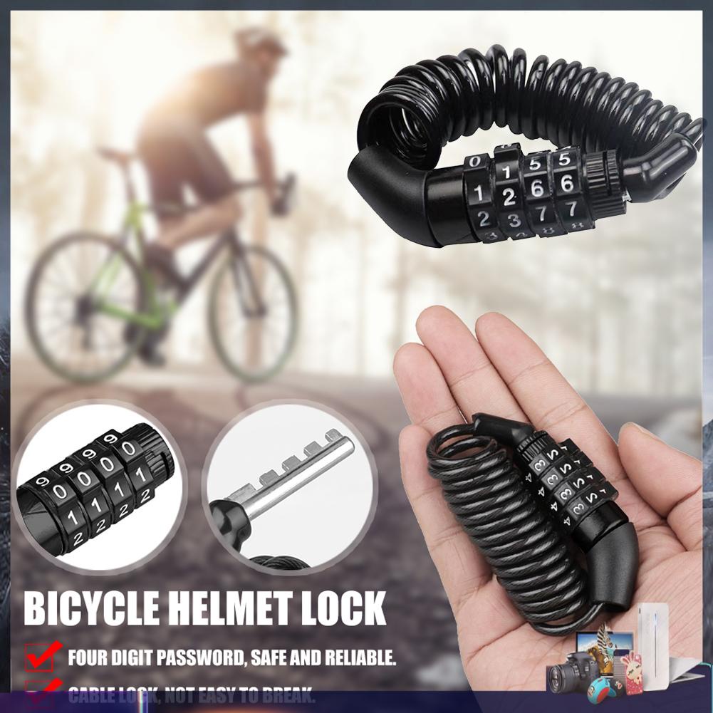 Dây Khóa Mũ Bảo Hiểm Chống Trộm 4 Số An Toàn Dành Cho Xe Đạp Leo Núi