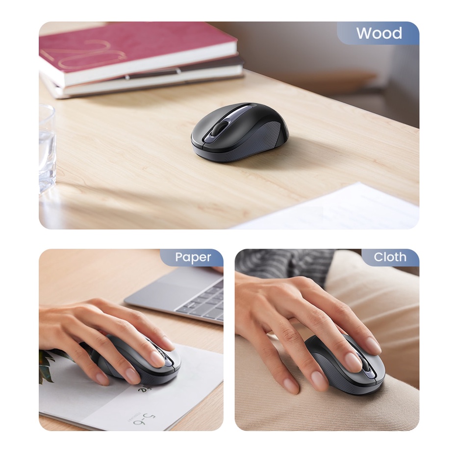 Chuột Không Dây 2.4G Silent Click 4000 DPI Ugreen 90545, 90371 cao cấp - Phukienleduy