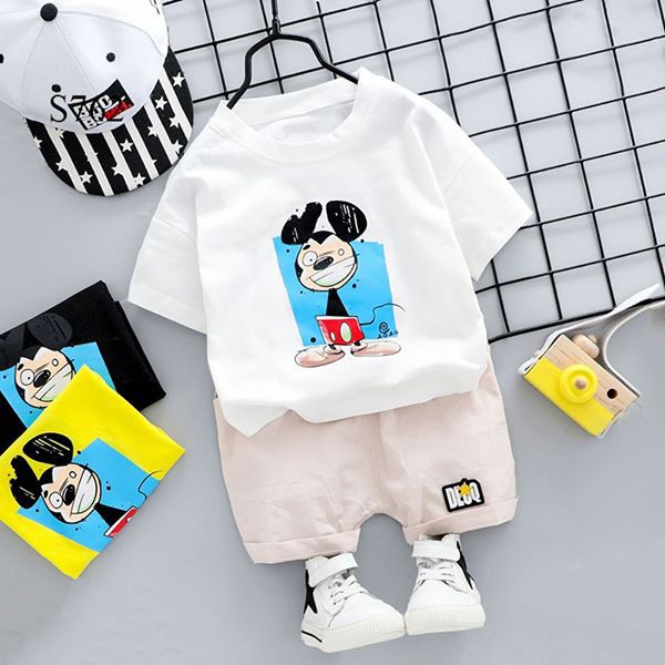 Set Áo Quần Mickey Cho Bé Trai