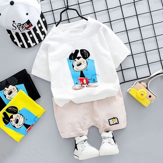 Set áo quần mickey cho bé trai
