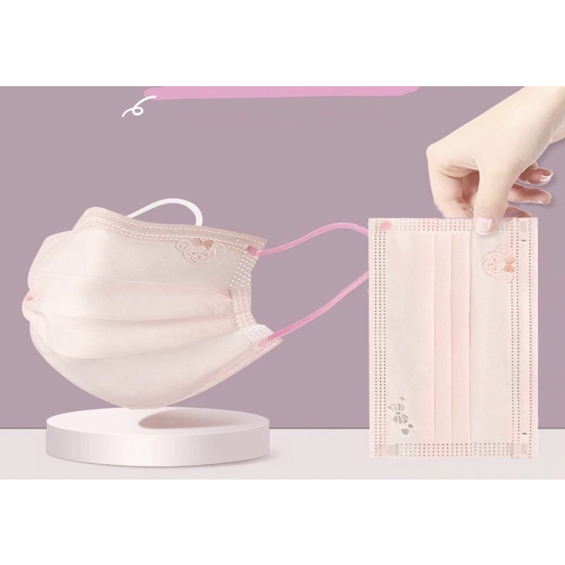 KHẨU TRANG 1 lớp hình SIÊU dễ thương ( HỘP 50 cái ) ( ĐẶC BIỆT QUAI ĐEO 2 màu )