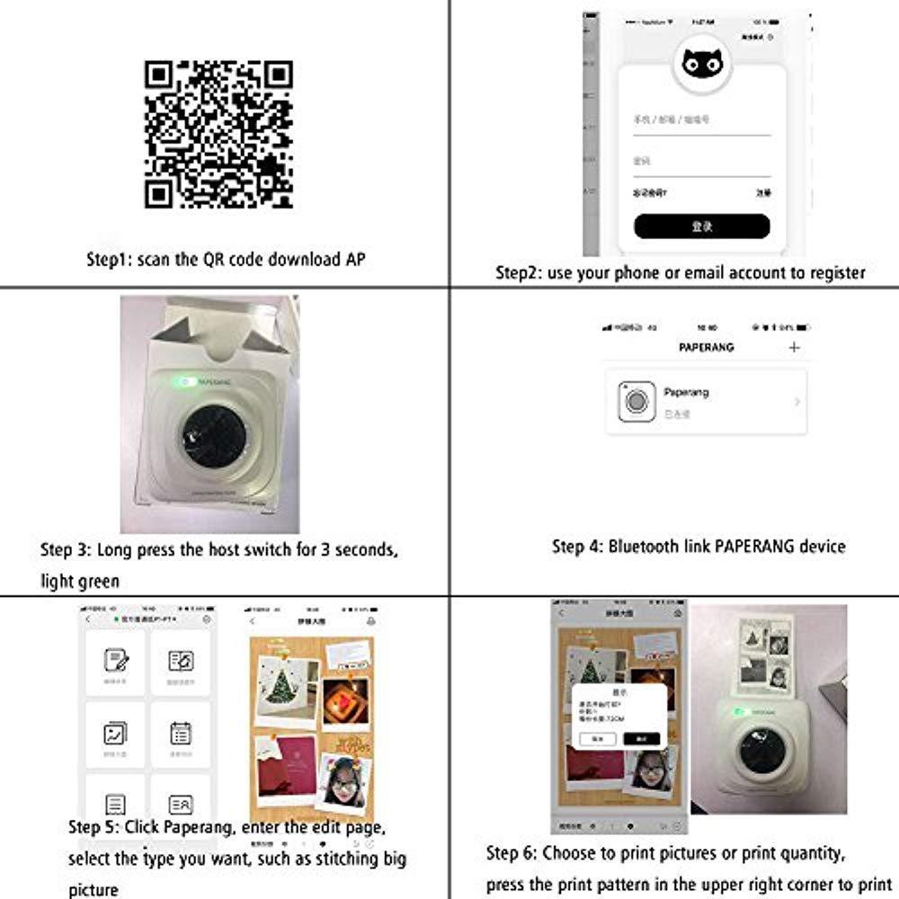 Máy In Nhiệt Mini Paperang P1 | Paperang P2 Kết Nối Bluetooth Với Ios, Android | Máy In Ảnh Du Lịch