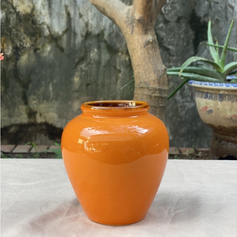 Cốc lu uông nước, vò uống rượu, uống bia chất gốm sứ Bát Tràng