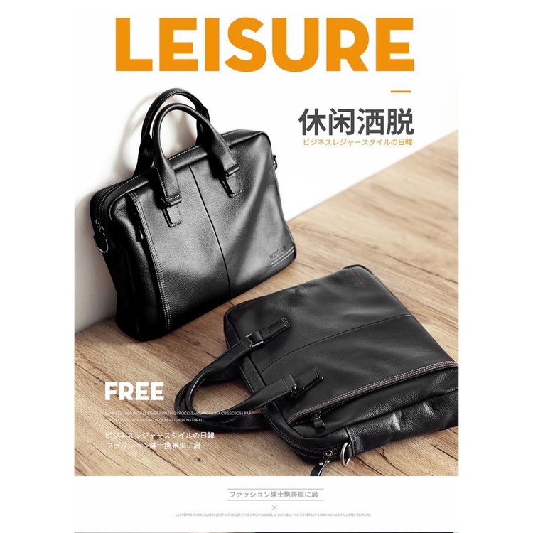 Túi xách da đeo vai phong cách doanh nhân thời trang cho nam NSGSB33 | BigBuy360 - bigbuy360.vn