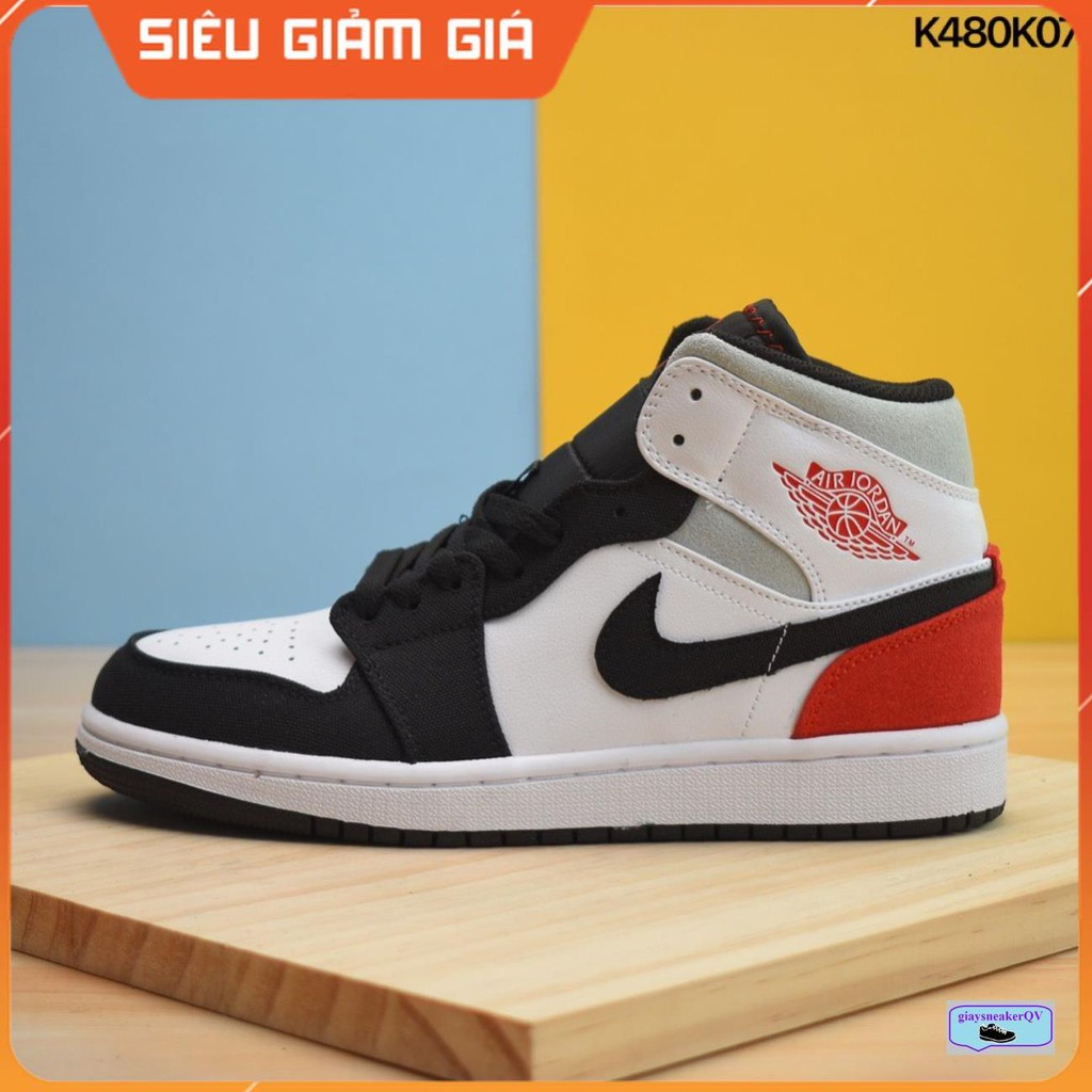(FULL BOX + QUÀ TẶNG) Giày thể thao Air Jordan 1 Mid SE Union Black Toe siêu đẹp dành cho nam và nữ