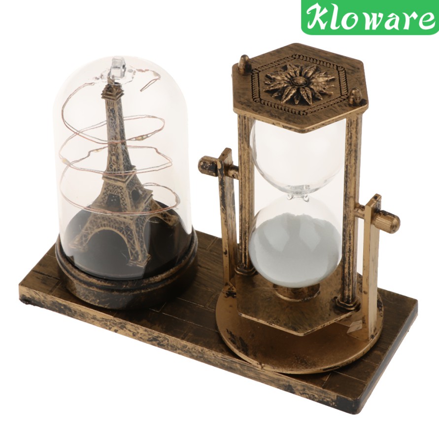 [Kloware] Đồng Hồ Cát Hẹn Giờ Với Đèn Tích Hợp Cho Tủ Rượu Vang Trang Trí Màu Vàng