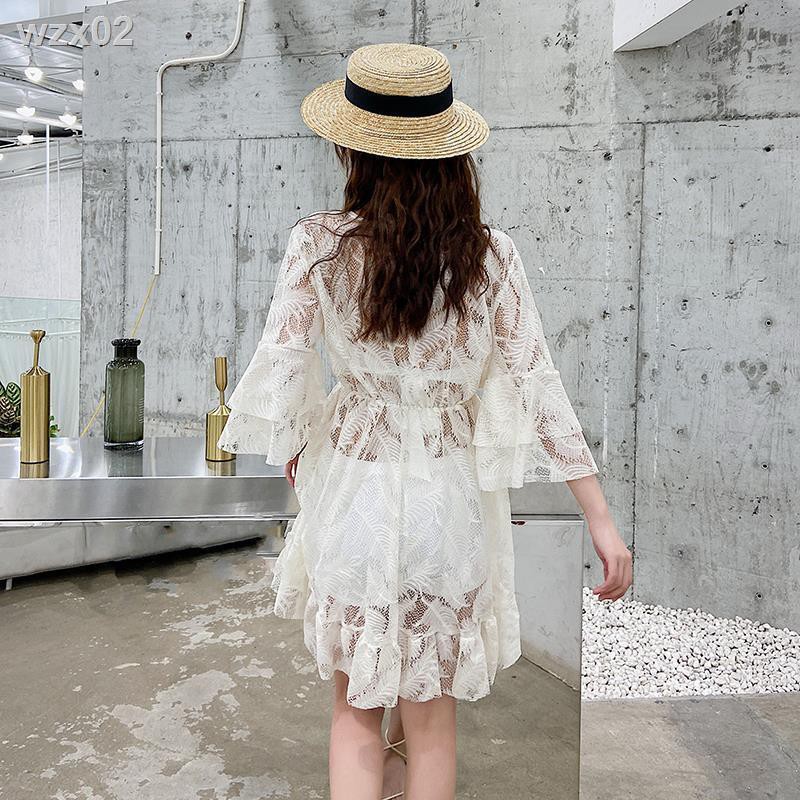 Áo tắm nữ nhỏ tươi mát cho trong gió Fairy fan bikini ba mảnh đồ đi biển sexy | BigBuy360 - bigbuy360.vn