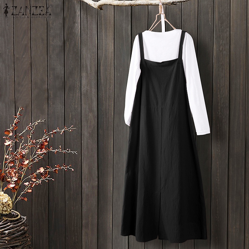 Đầm Maxi Hai Dây ZANZEA Có Túi Thời Trang Nữ Tính | BigBuy360 - bigbuy360.vn