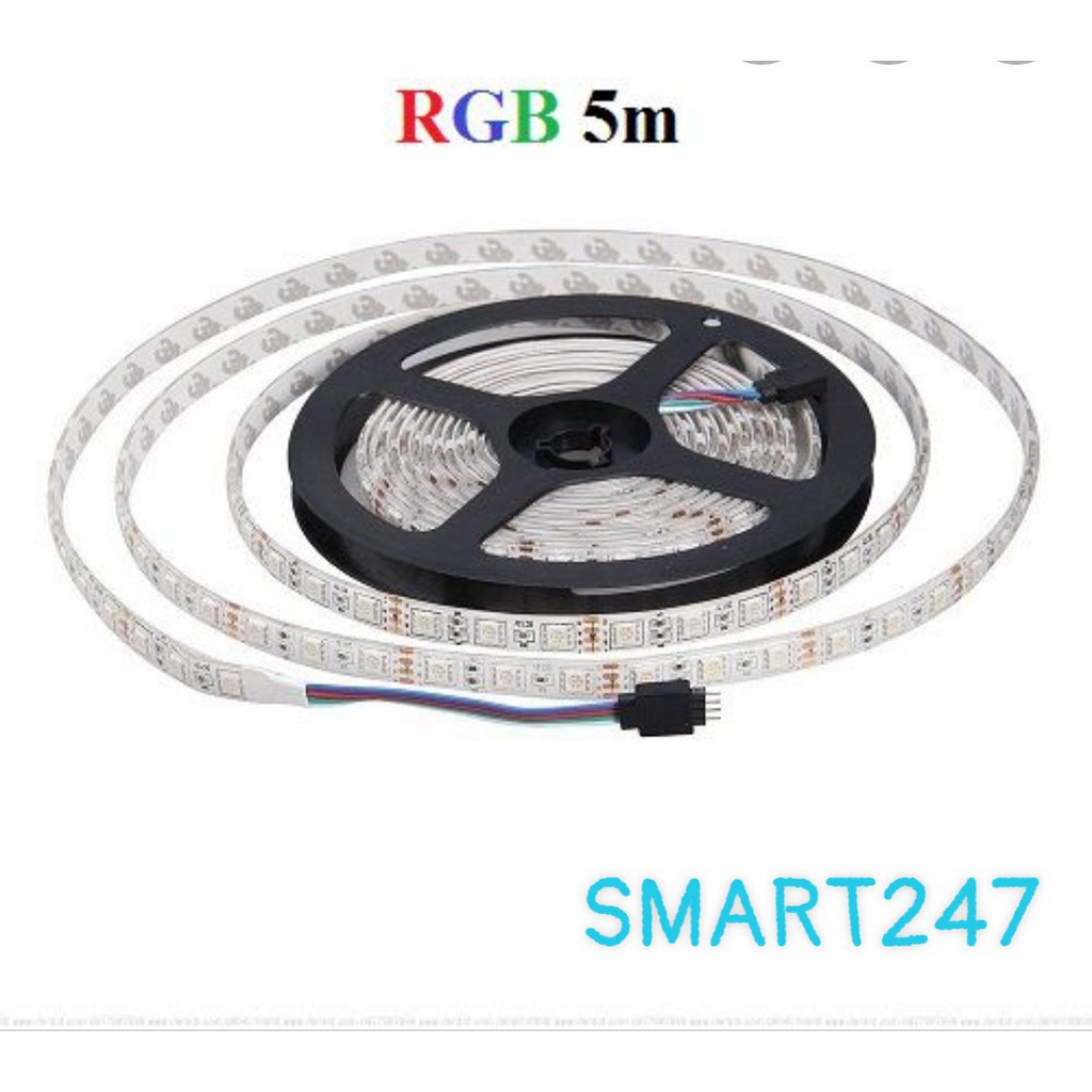 Cuộn led dây RGB 7 MÀU 5050 5M/300LED/Cuộn