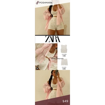 | CÓ SẴN | Áo ZA.RA SEAMLESS EMBROIDERED CROP TOP hàng XK