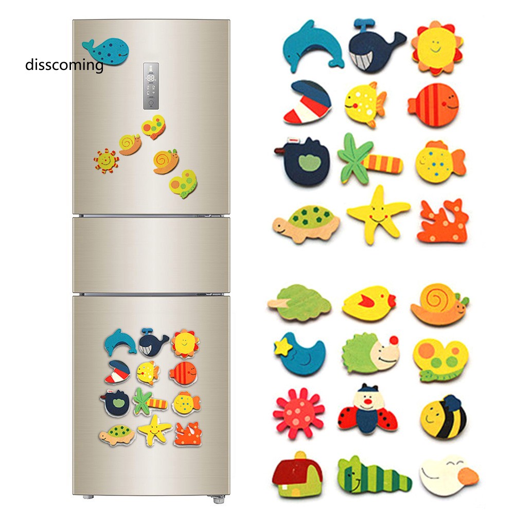 Set 12 Nam Châm Dán Tủ Lạnh Hình Động Vật Đáng Yêu