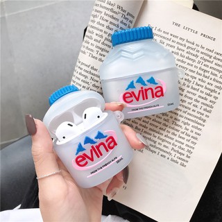 AirPods case hình chai nước khoáng Evian