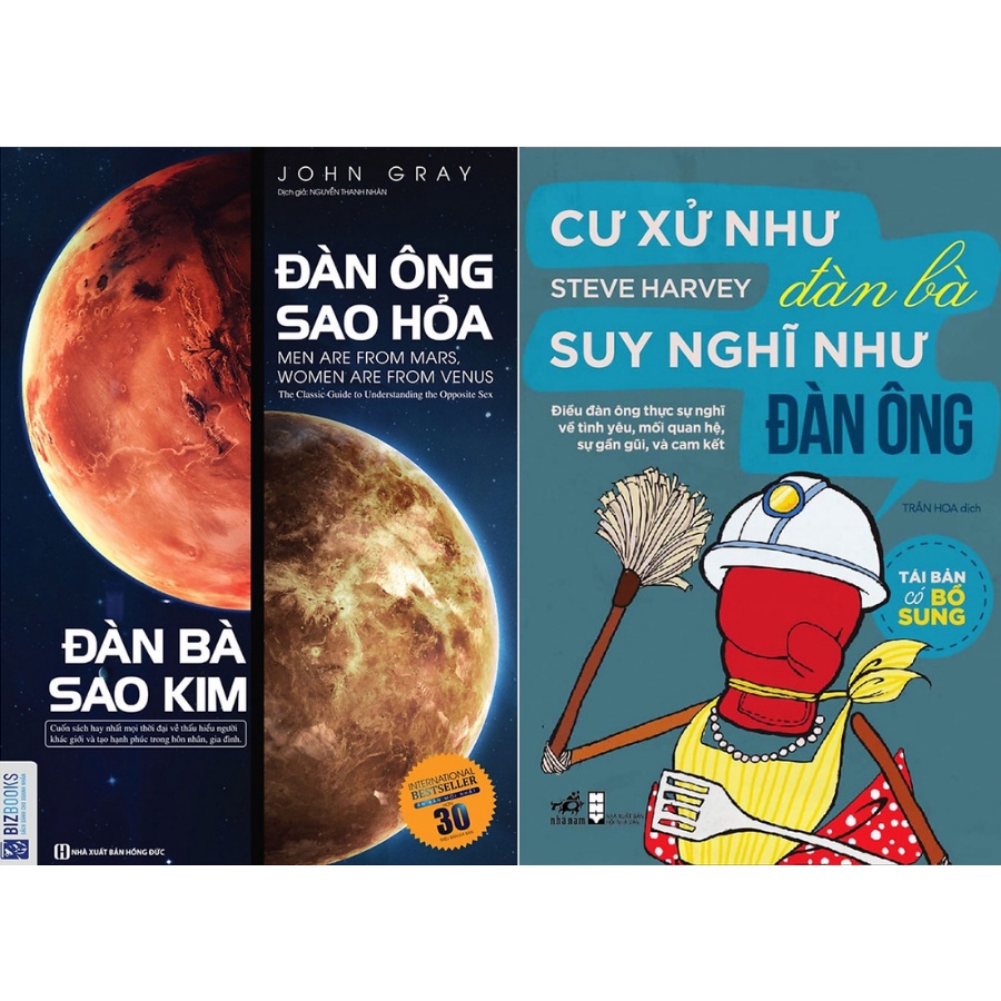 Sách - Combo Đàn Ông Sao Hỏa Đàn Bà Sao Kim (BIZ) + Cư Xử Như Đàn Bà, Suy Nghĩ Như Đàn Ông (NN) (Bộ 2 Cuốn)