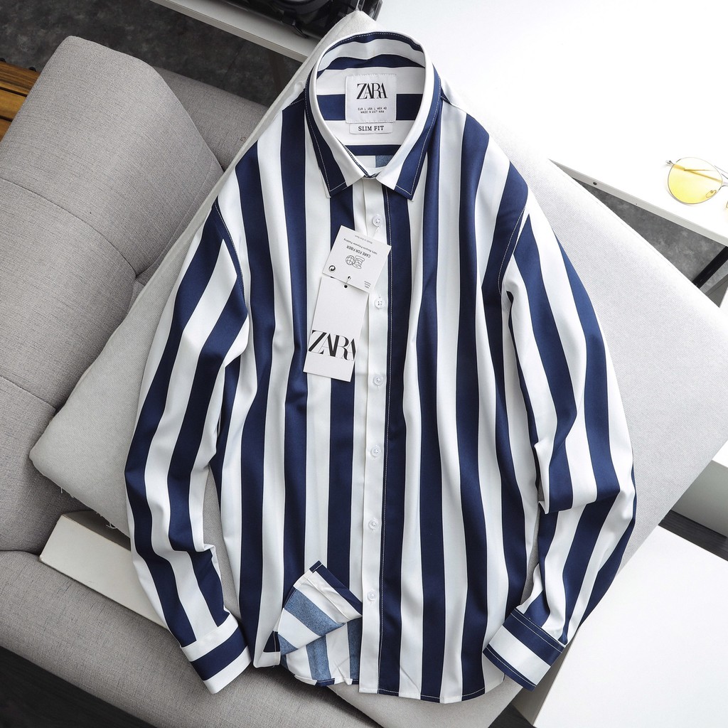 [FREESHIP] Áo sơ mi sọc [ZARA] [BAO ĐỔI TRẢ] cotton siêu mịn mát | BigBuy360 - bigbuy360.vn