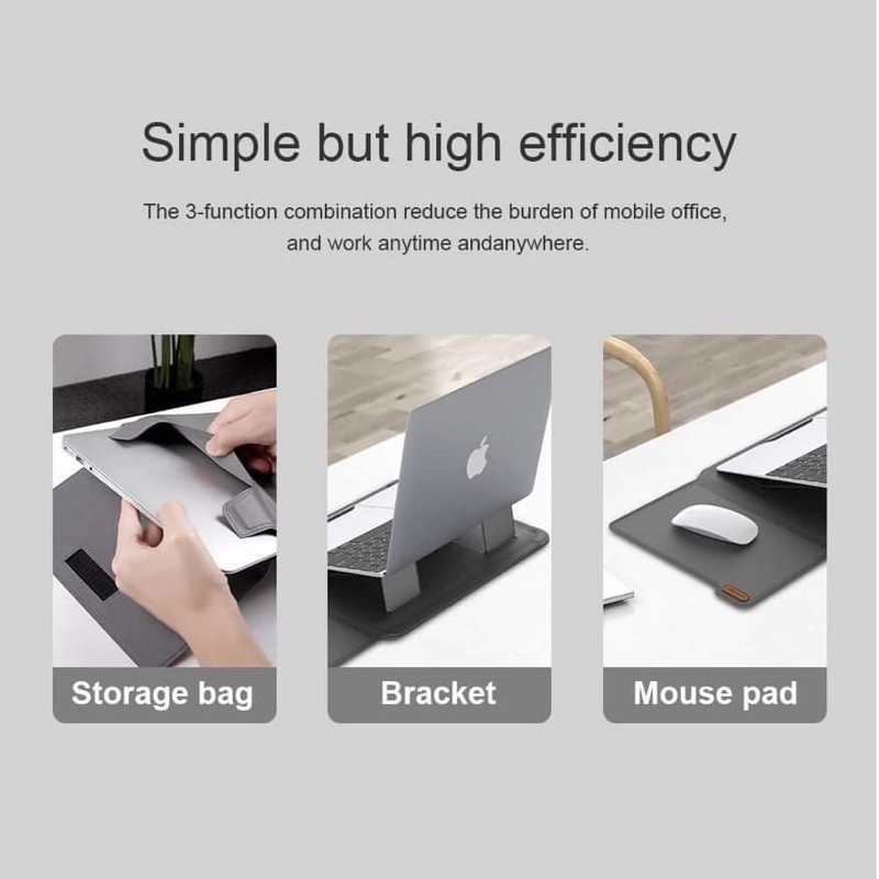 NILLKIN Versatile Laptop Sleeve For Macbook 13.3 , 16.1 inch / Túi da cao cấp cho Laptop 14 inch chính hãng NillKin