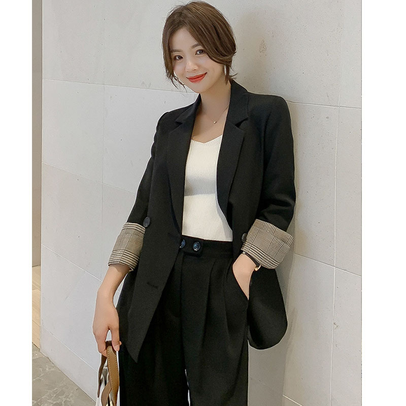 Áo Khoác Blazer Dáng Rộng Phong Cách Hàn Quốc Thời Trang Mùa Thu 2020 Cho Nữ